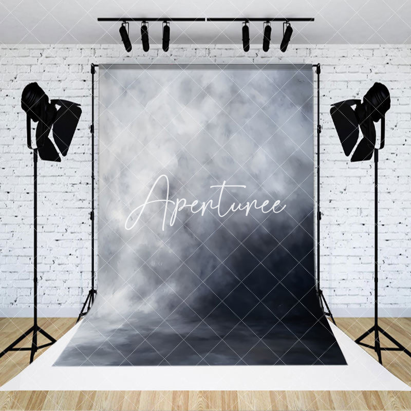 Aperturee - White Grey Black Abstract Old Master Photo Backdrop