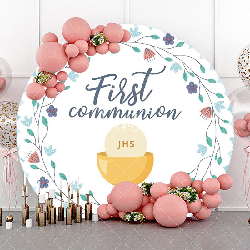 Aperturee - White Holy Grail First Communion Baptism Backdrop