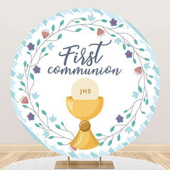 Aperturee - White Holy Grail First Communion Baptism Backdrop