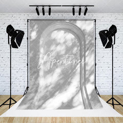 Aperturee - White Marble Texture Door And Window Photo Backdrop