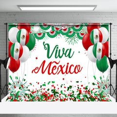 Aperturee - White Red Green Viva Mexico Independencia Backdrop