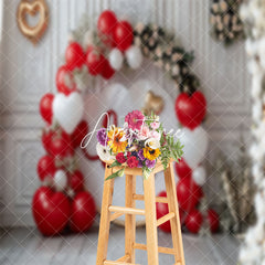 Aperturee - White Relief Wall Love Heart Cake Smash Backdrop