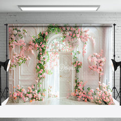 Aperturee - White Retro Wall Greenery Floral Wedding Backdrop