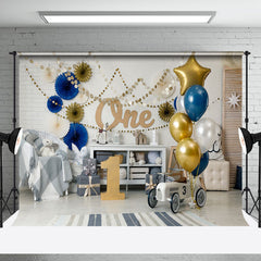 Aperturee - White Room Balloons 1st Birthday Cake Smash Backdrop