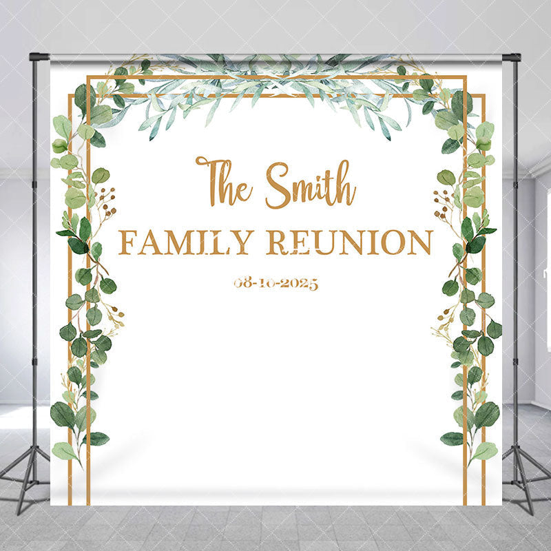 Aperturee - White Spring Plant Custom Family Reunion Backdrop