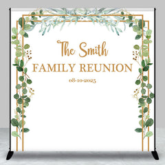 Aperturee - White Spring Plant Custom Family Reunion Backdrop