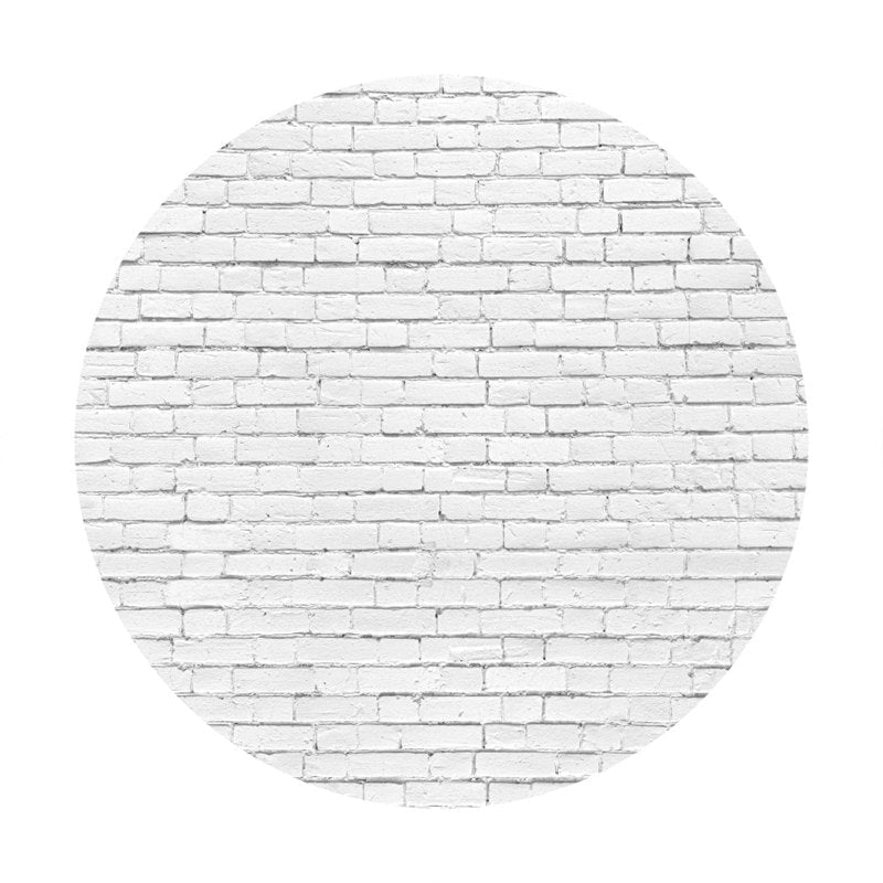 Aperturee White Stripe Wall Theme Circle Happy Birthday Backdrop