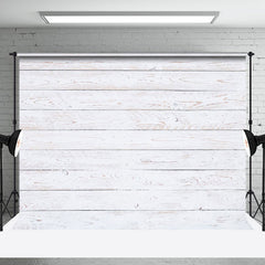 Aperturee - White Wood Grain Retro Wall Backdrop For Photography