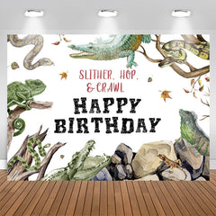 Aperturee - Wild Animals Slither Hop Crawl Happy Birthday Backdrop