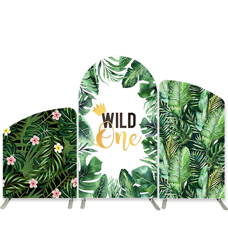 Aperturee Wild One Monstera Summer 1st Birthday Arch Backdrop Kit