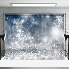 Aperturee - Winter Ice Crystals Bokeh Christmas Party Backdrop