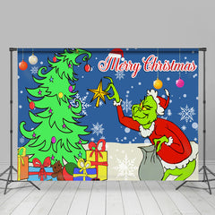 Aperturee - Winter Monster Snowflake Tree Christmas Backdrop