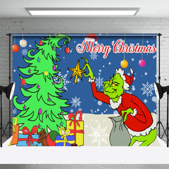 Aperturee - Winter Monster Snowflake Tree Christmas Backdrop