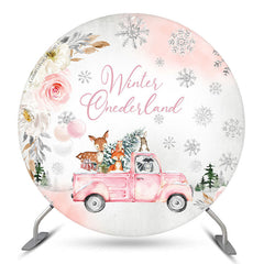 Aperturee Winter Onederland Truck Round 1st Birthday Backdrop