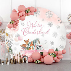 Aperturee Winter Onederland Truck Round 1st Birthday Backdrop