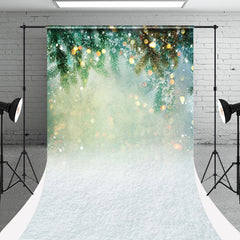 Aperturee - Winter Pine Snow Boken Photography Sweep Backdrop