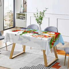 Aperturee - Winter Snowman Pinaster Christmas Party Tablecloth