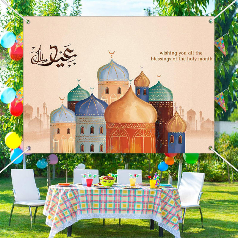 Aperturee - Wishing You All The Blessing Dome Ramadan Backdrop