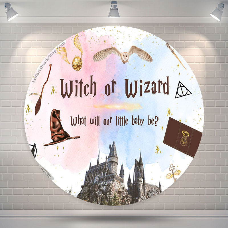 Aperturee Witch Or Wizard Hogwarts Circle Baby Shower Backdrop