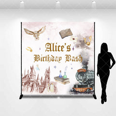 Aperturee - Wizard World Castle Custom Name Birthday Backdrop