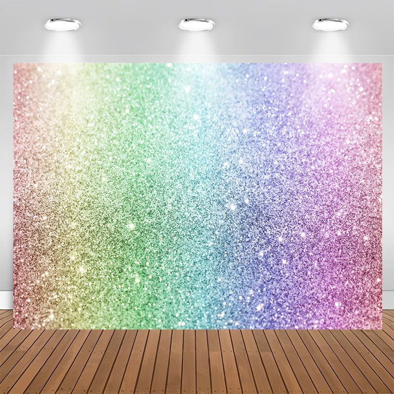 Aperturee - Wonderful Rainbow Glitter Bokeh Backdrop for Party