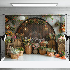 Aperturee - Wood Arch - Door Grey White Wall Backdrop For Easter