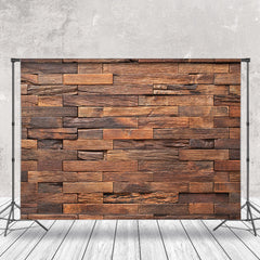 Aperturee - Wood Brick Wall Texture Backdrop For Photography