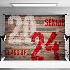 Aperturee - Wood Class Of 2024 Senior Grad Photography Backdrop