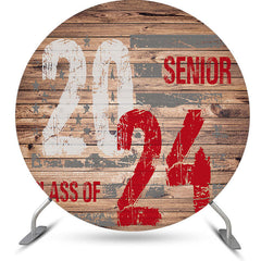 Aperturee Wood Class Of 2023 Senior Graduation Round Backdrop