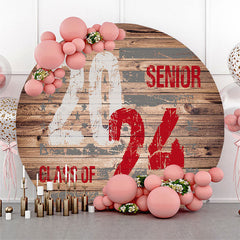 Aperturee Wood Class Of 2023 Senior Graduation Round Backdrop