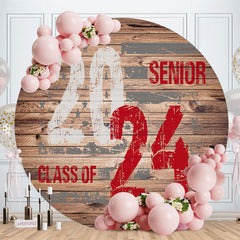 Aperturee Wood Class Of 2023 Senior Graduation Round Backdrop