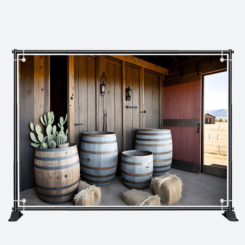 Aperturee - Wood Farm House Barrel Western Architecture Backdrop