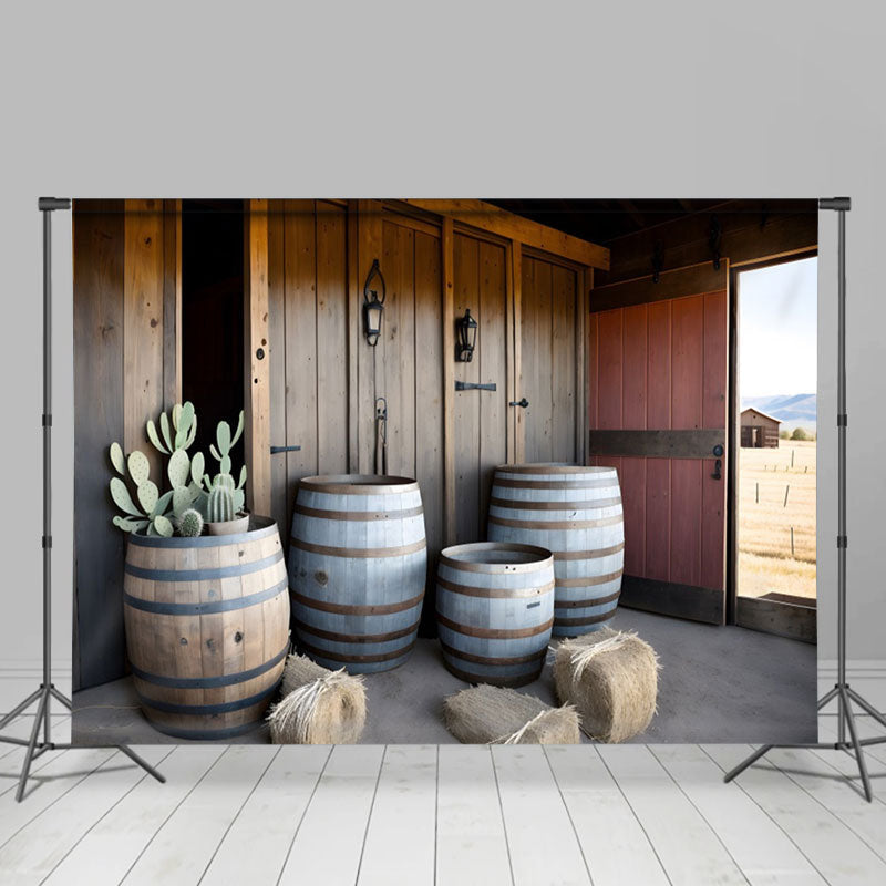 Aperturee - Wood Farm House Barrel Western Architecture Backdrop