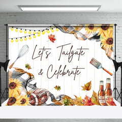 Aperturee - Wood Lets Tailgate And Celebrate Invitation Backdrop