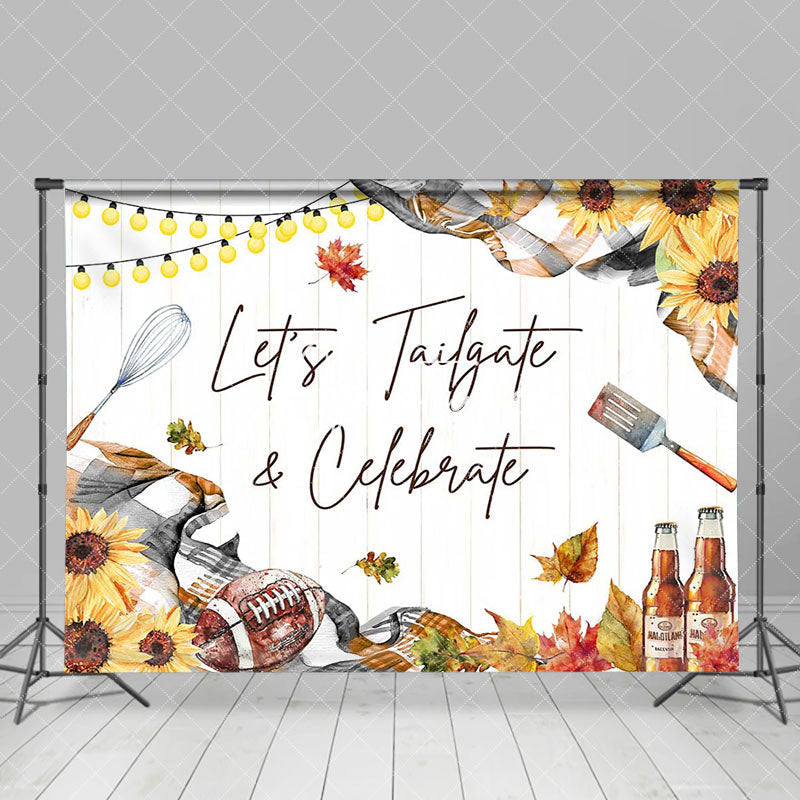 Aperturee - Wood Lets Tailgate And Celebrate Invitation Backdrop