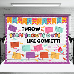 Aperturee - Wood Staff Shouts Outs Employee Recognition Backdrop