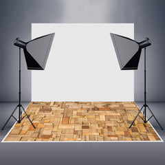 Aperturee - Wood Blocks Stack Up Photography Rubber Floor Mat