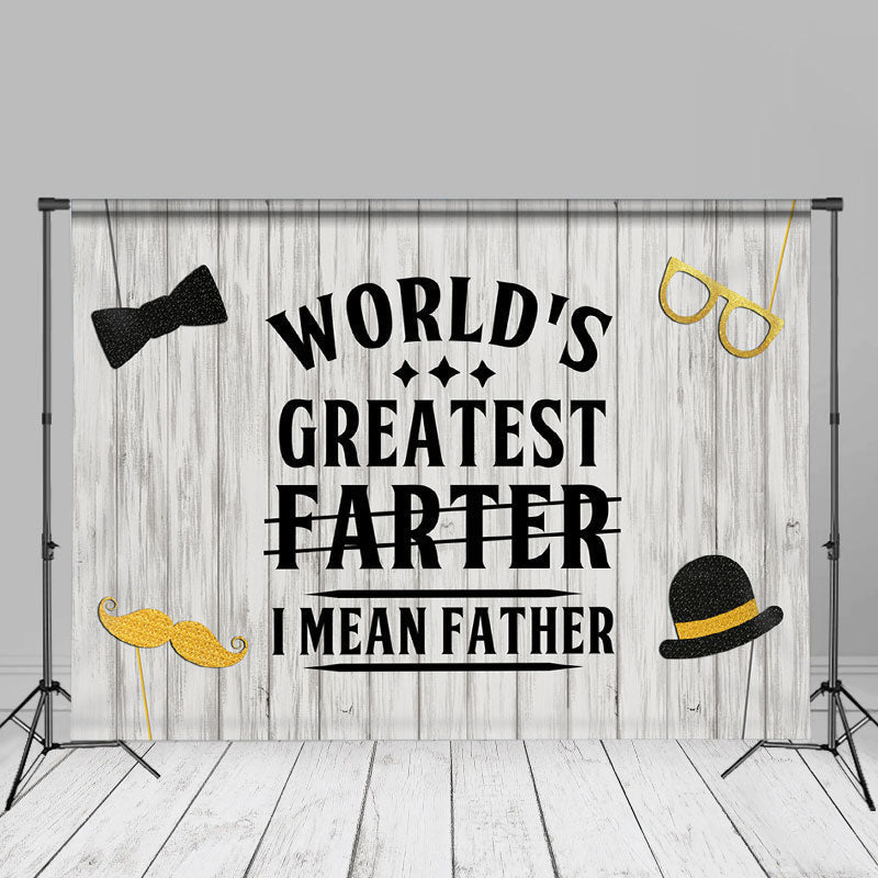 Aperturee - Wooden Board Wall World Greatest Fathers Day Backdrop