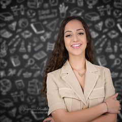 Aperturee - Wooden Floor Blackboard Back To School Backdrop