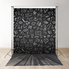 Aperturee - Wooden Floor Blackboard Back To School Backdrop