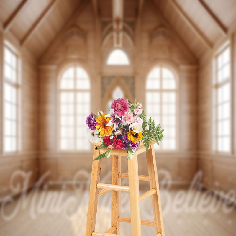 Aperturee - Wooden House With Floor Interior Photography Backdrop