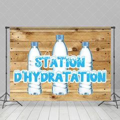 Aperturee - Wooden Marathon Station Dhydratation Sports Backdrop