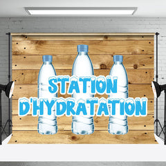 Aperturee - Wooden Marathon Station Dhydratation Sports Backdrop