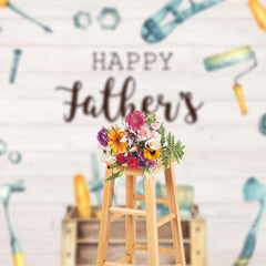 Aperturee - Wooden Wall Tools Box Diy Backdrop For Fathers Day