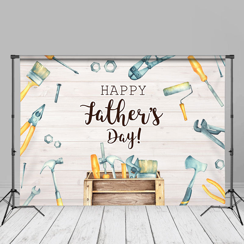 Aperturee - Wooden Wall Tools Box Diy Backdrop For Fathers Day