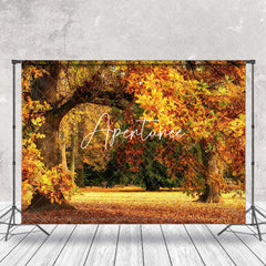 Aperturee - Yellow Natural Scenery Forest Auntumn Photo Backdrop