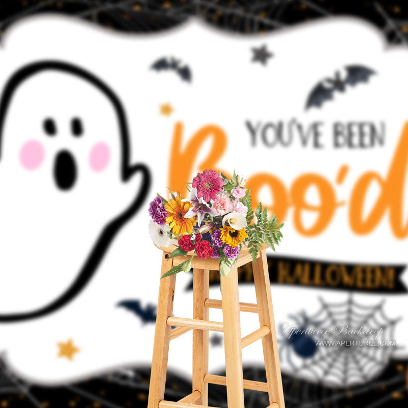 Aperturee - You Are Bood Cute Spy Spider Happy Halloween Backdrop