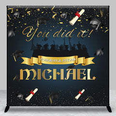 Aperturee - You Did It Dark Custom Name Graduation Backdrop