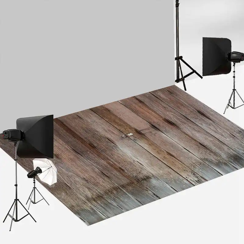 Photography backdrop featuring weathered wooden planks.