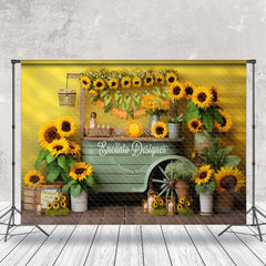 Aperturee - Sunflower Shop White Candle Photo Studio Backdrop